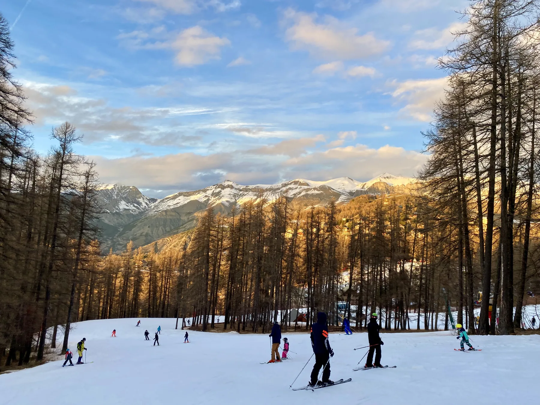Paysage de Valberg en hiver, pistes de ski